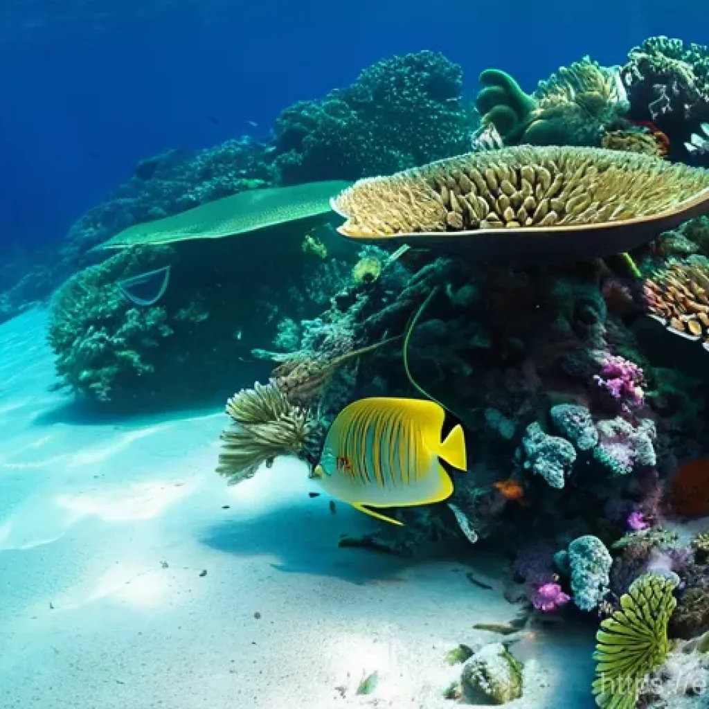 세인트빈센트 그레나딘의 해변과 스노클링 포인트 - **Underwater Exploration in Tobago Cays:**
    "A crystal-clear underwater scene in the Tobago Cays,...